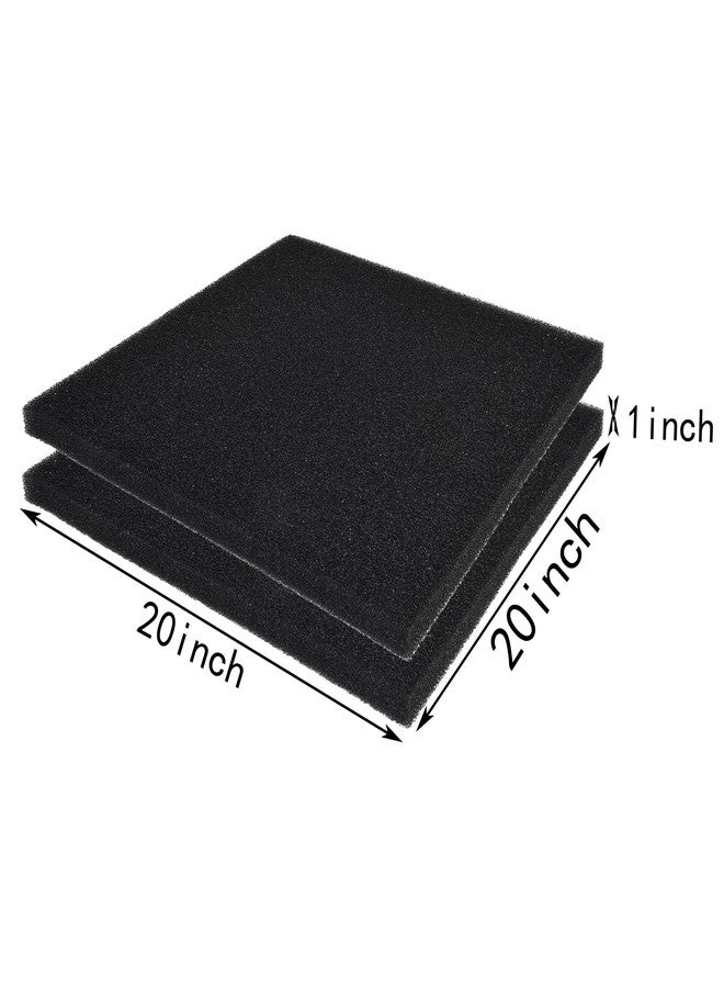 Hipanda 2 Pack Aquarium Bio Filter Sponge Pad 20"x20"x1",30PPI, Bio Filter Media Foam Pad Sponges, Cut-to-Size Open Cell Foam Sheet for Fish Tank - Image 2